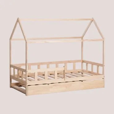 Uittrekbed Voor Matras Van 90 X 190 Cm In Hout Kelly Kids Natuurlijk Hout & 90 X 190 Cm - Sklum
