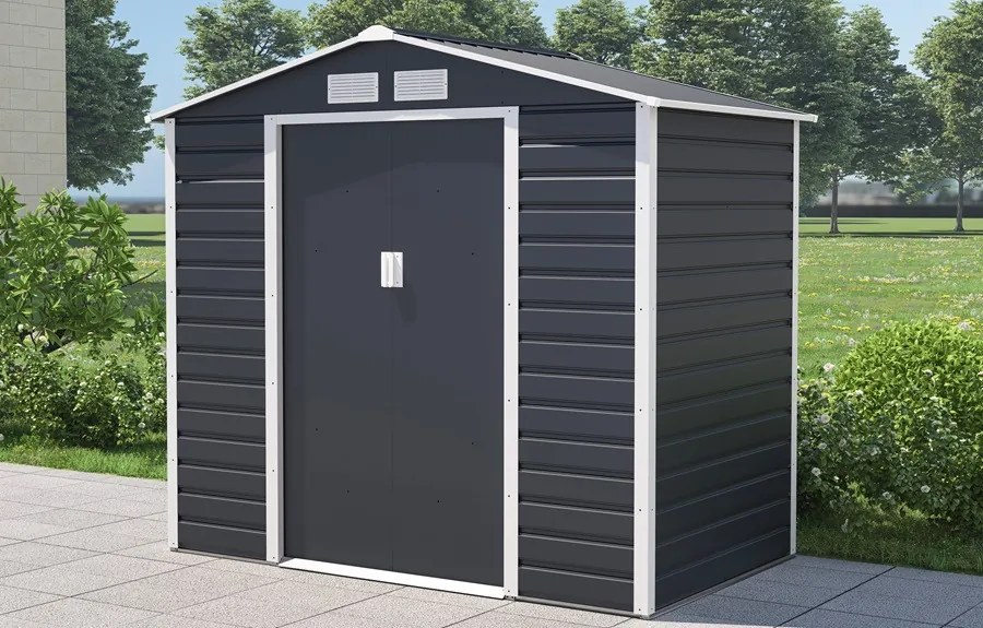 Lahti metalen gereedschapshuisje 2,1 x 1,3 m Store Boss antraciet