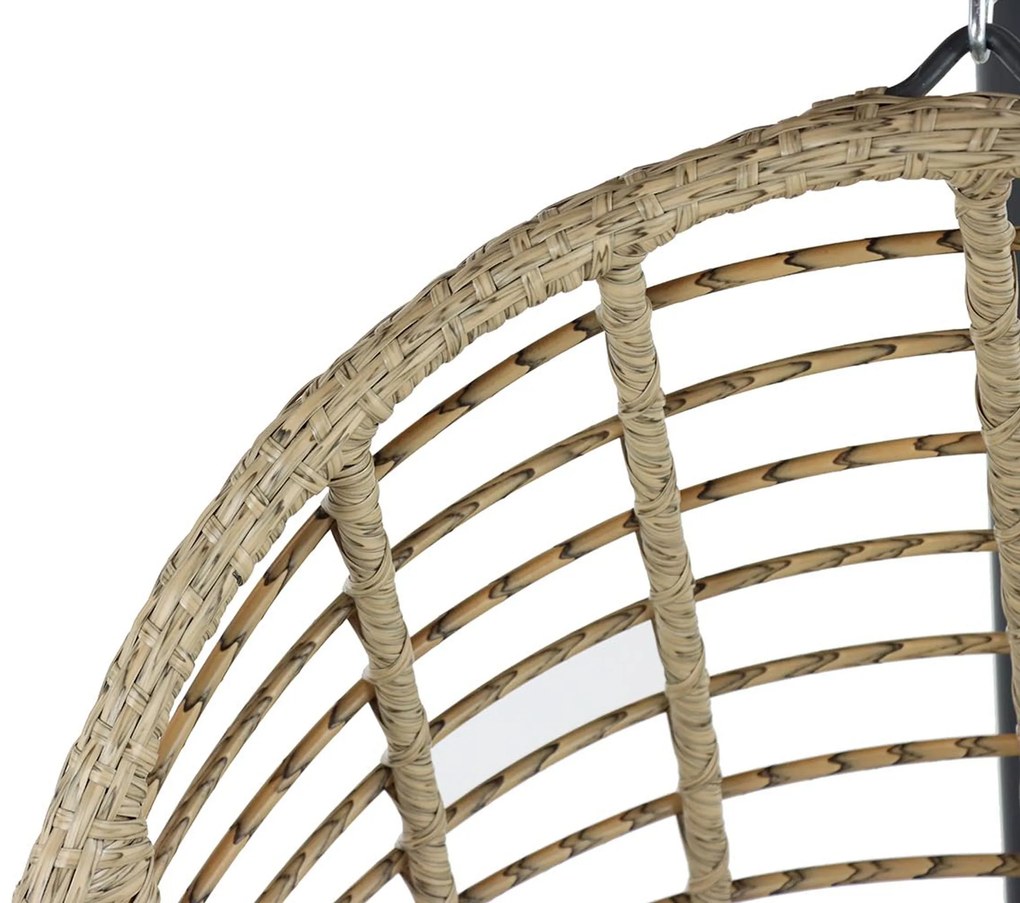 Coco Vedella Hangstoel Aluminium/wicker Taupe