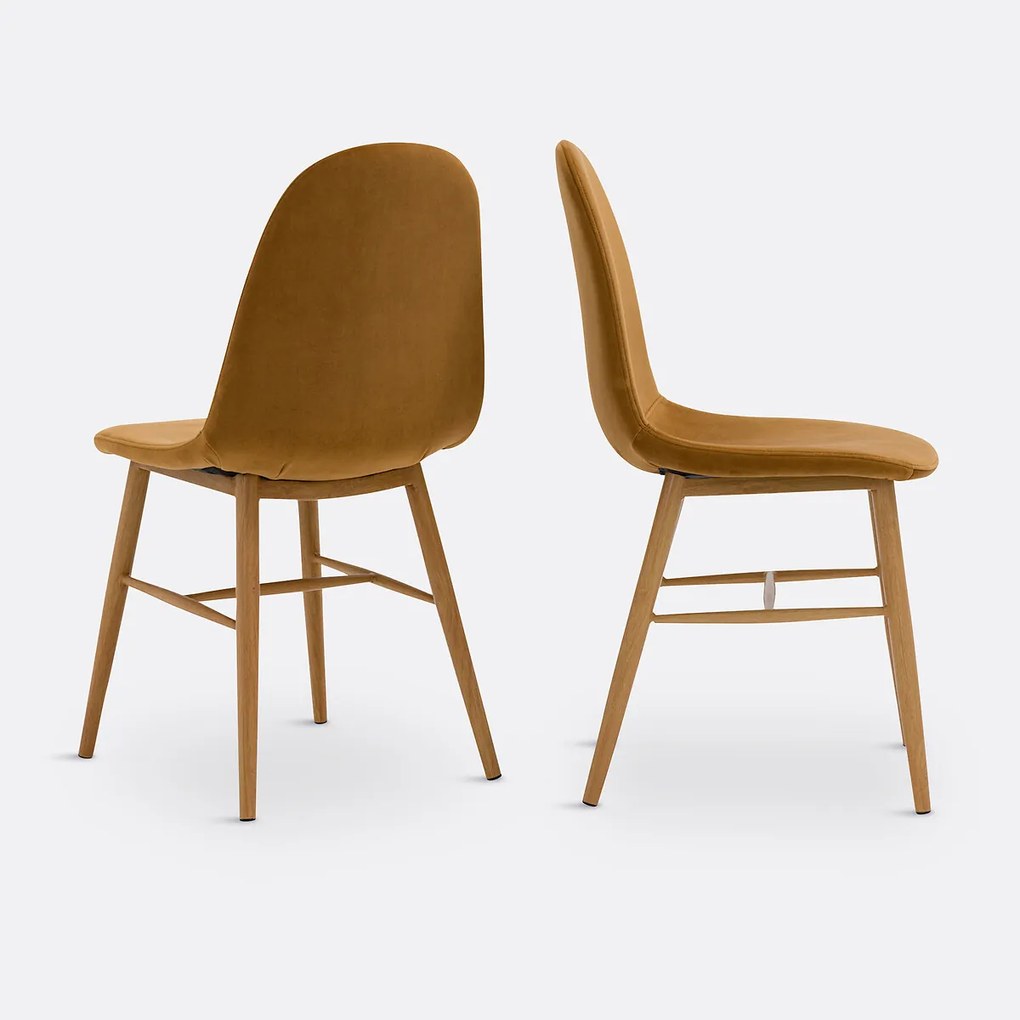 Set van 2 fluwelen stoelen, Polina