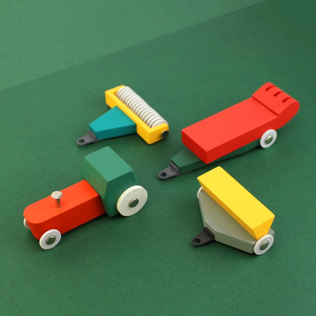 Houten tractorset - Duotone Car #7 - Floris Hovers