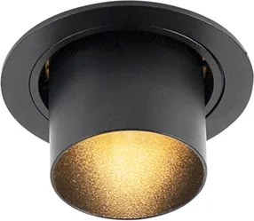 Smart inbouwspot zwart kantelbaar incl. wifi GU10 - Installa