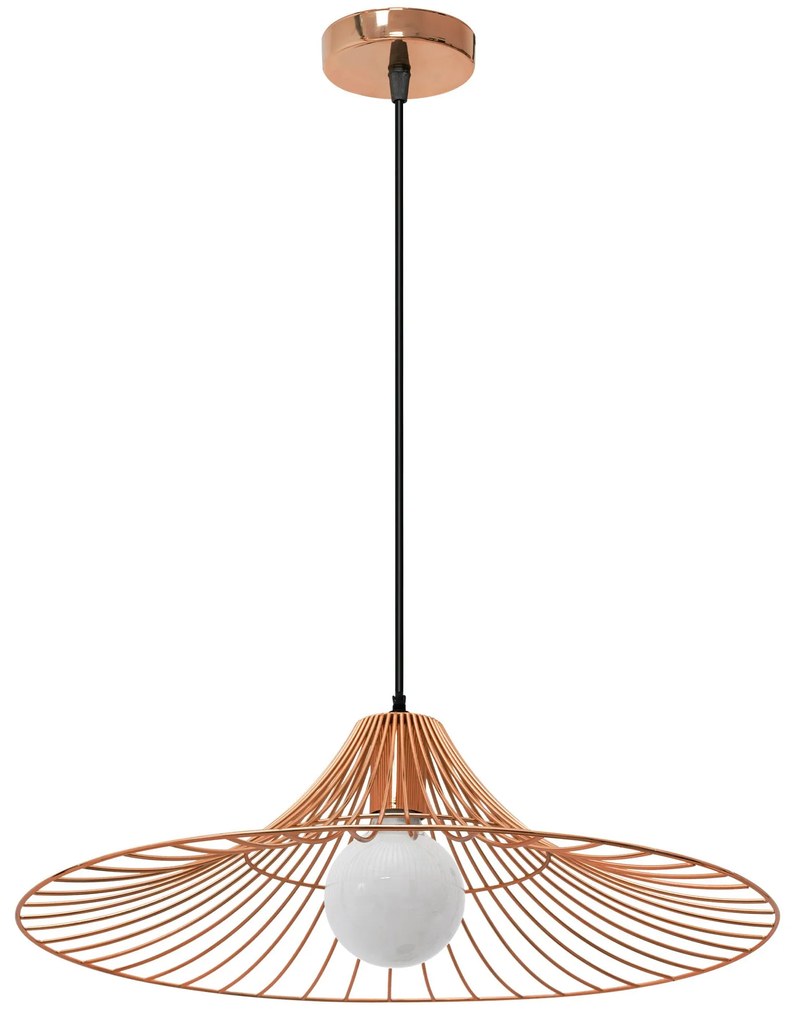 Plafondlamp Hangend Plat Rond Loft Roze Goud APP483-1CP