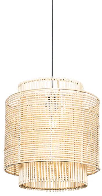 Oosterse hanglamp rotan 34 cm - MaudOosters E27 rond Binnenverlichting Lamp