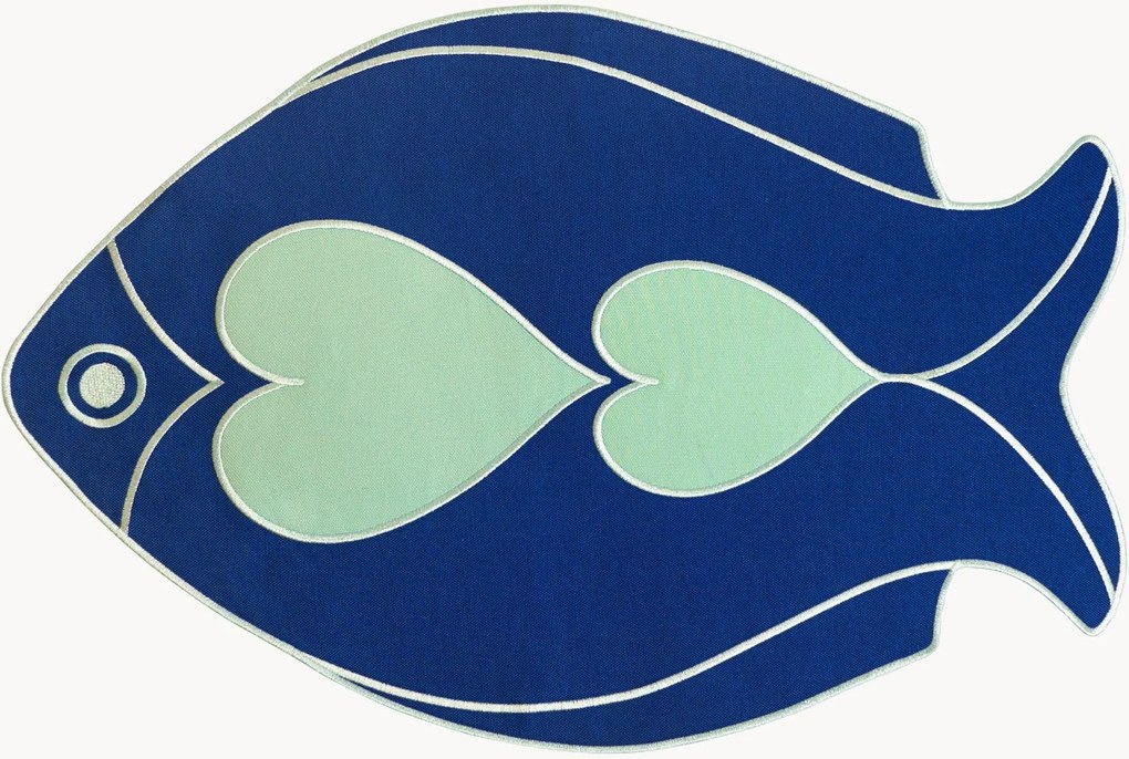 Handgeweven placemats Fish Splash, 2-delig