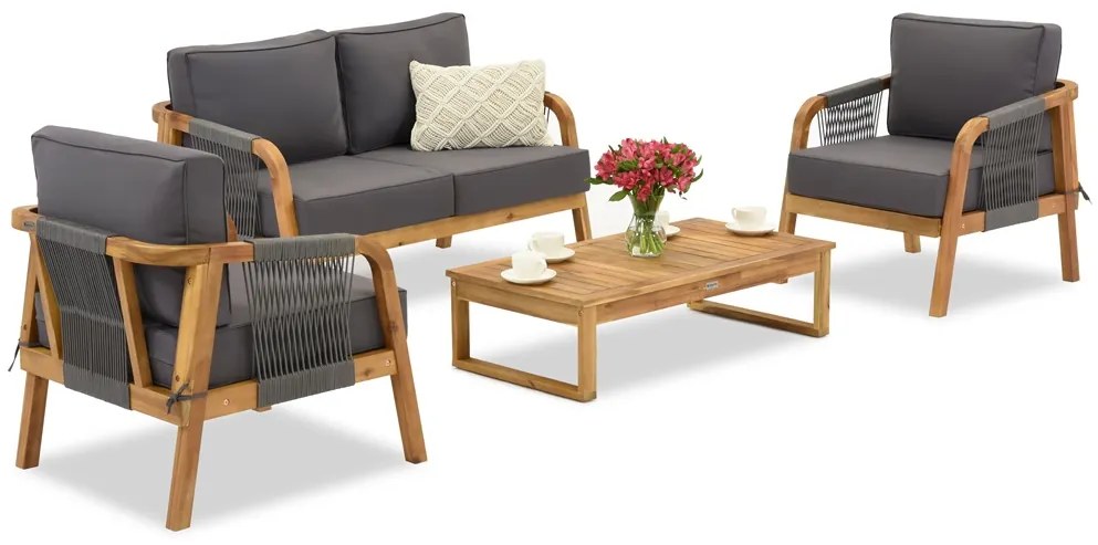 Acaciahouten tuinmeubelen Mumbai Coffee 4 Garden Point