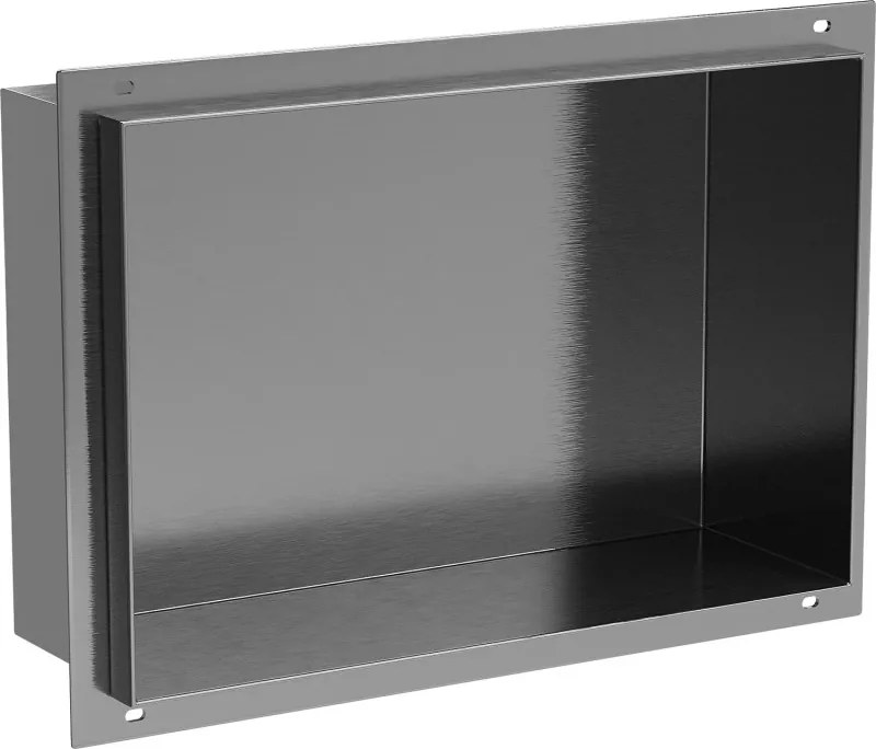 Mexen X-Wall-NR inbouwnis zonder rand 30 x 20 cm, geborsteld gun gray - 19E1302010