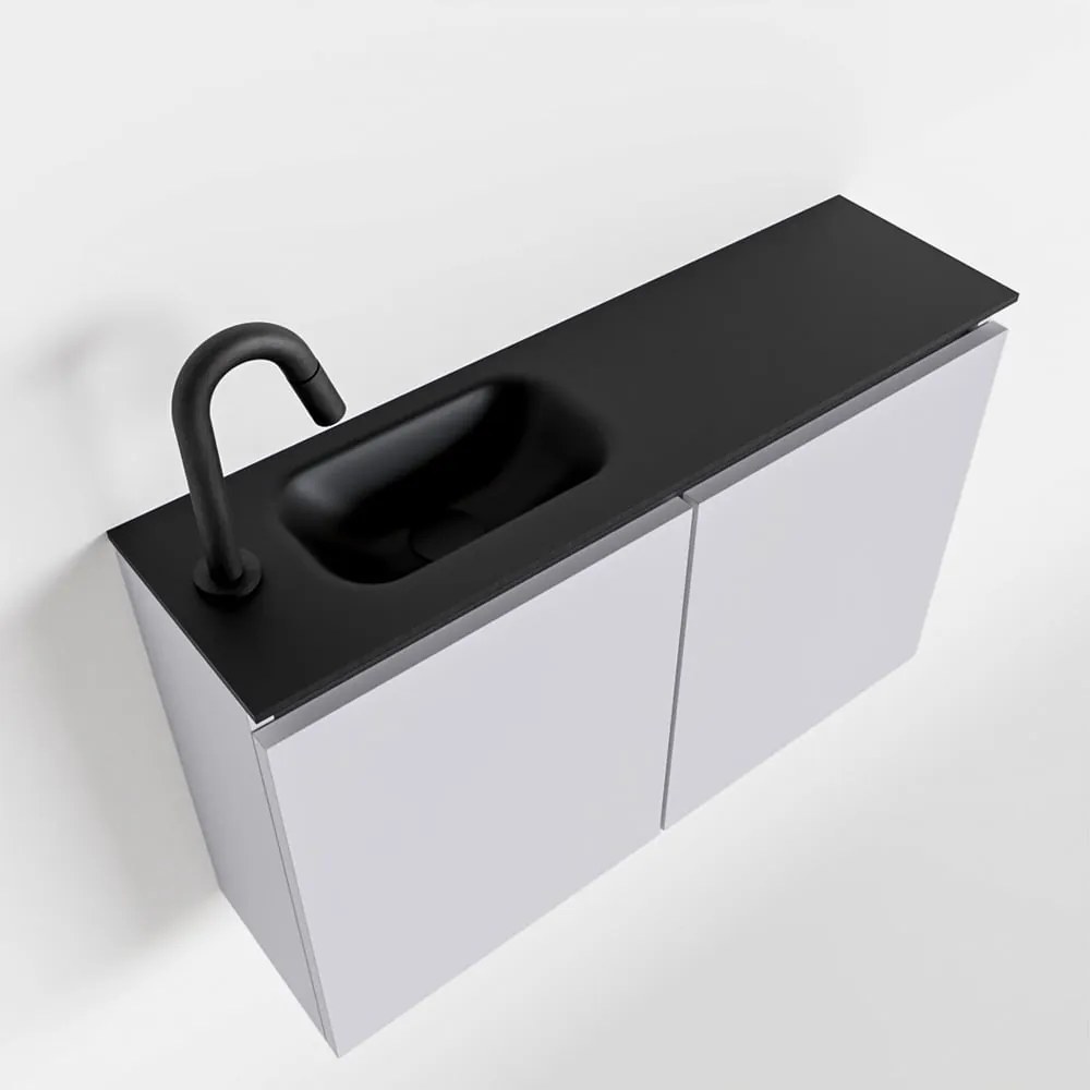 Mondiaz Ture 80cm toiletmeubel cale met wastafel urban links 1 kraangat