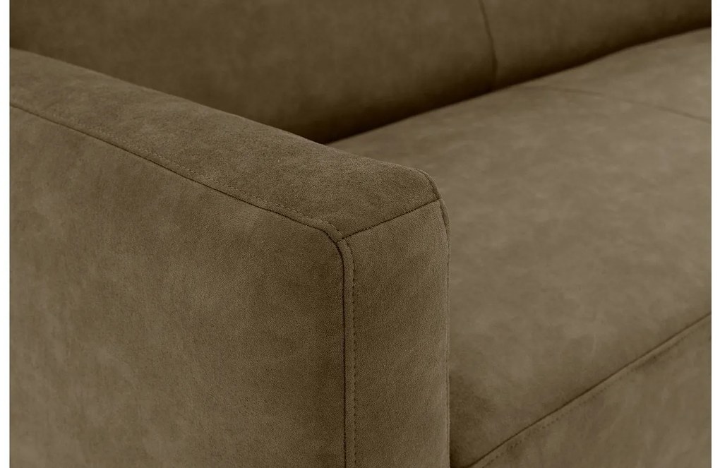 Goossens Key West groen, micro leer, 3-zits, modern design