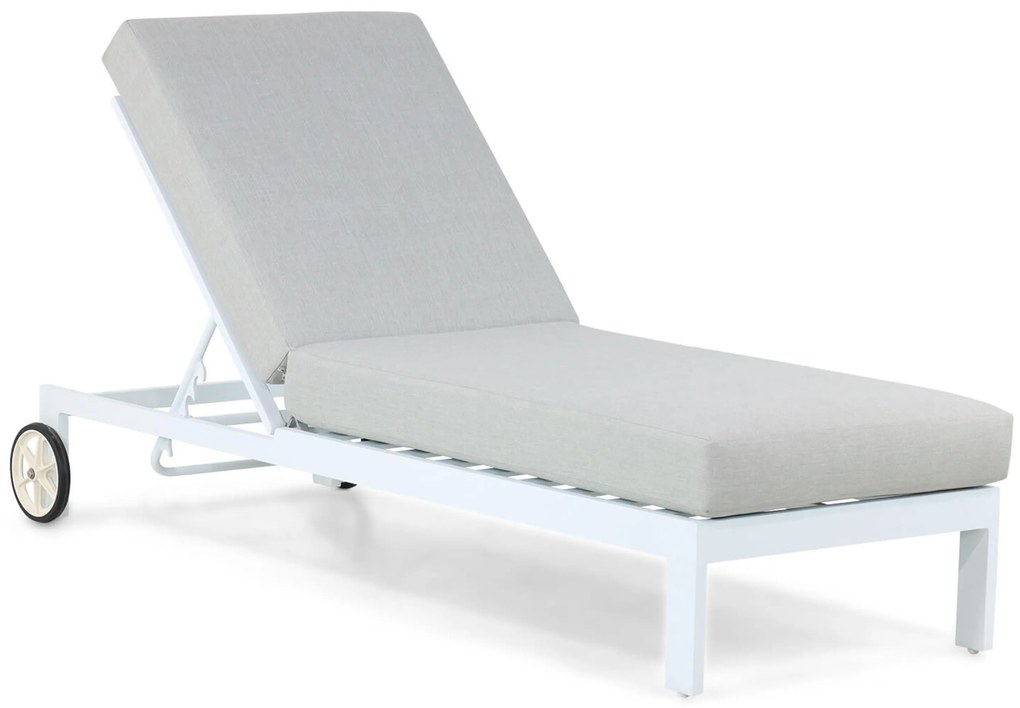 Santika Mulsanne Lounger Aluminium Wit