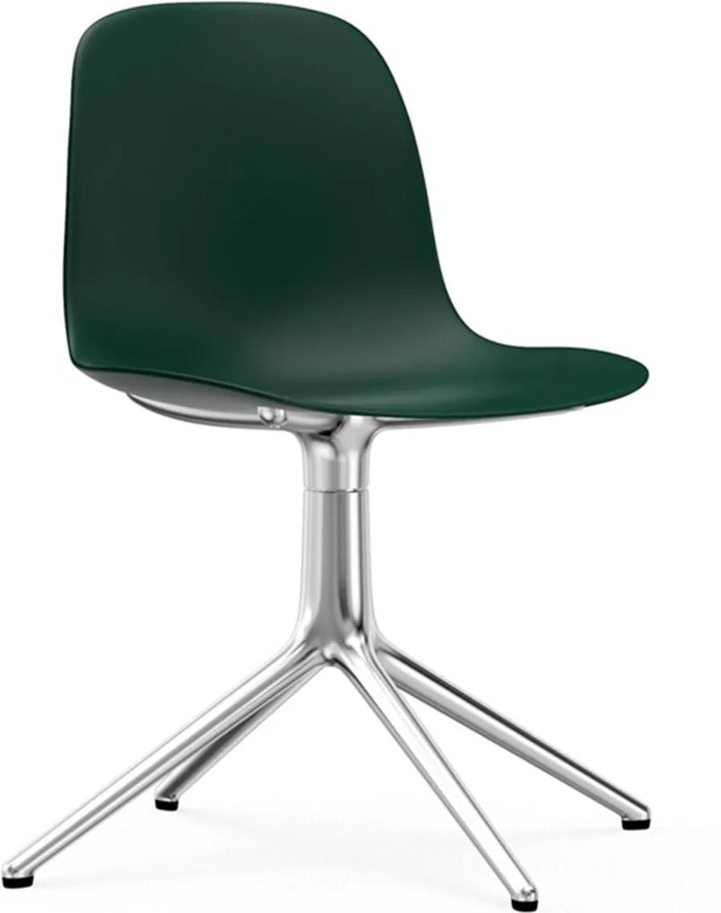 Normann Copenhagen Form Chair Swivel stoel met aluminium onderstel groen