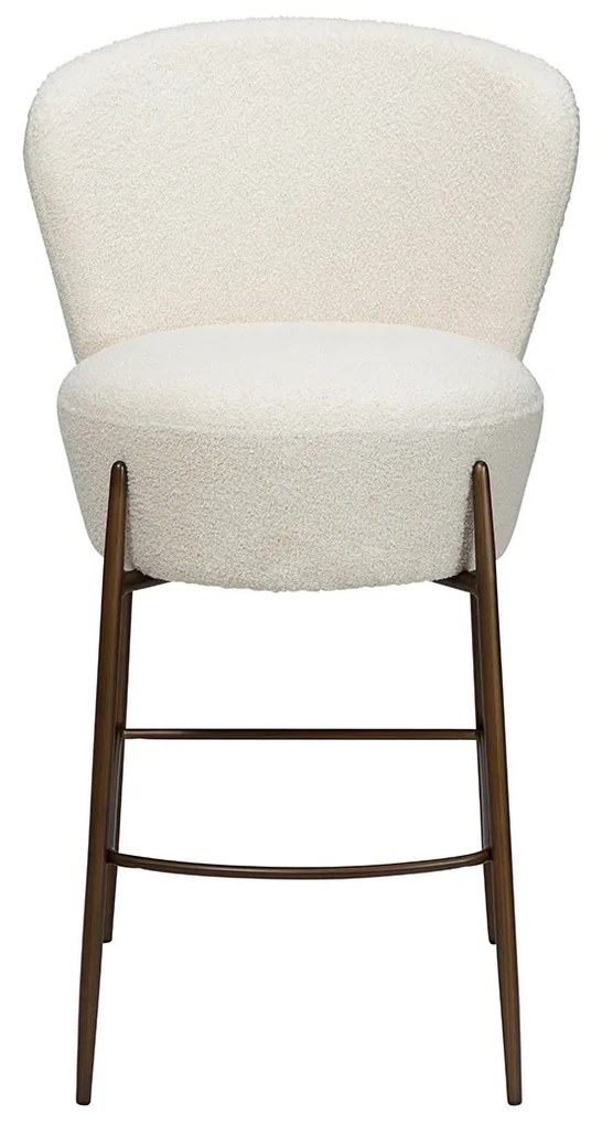 Dan-Form Orbit Boucle Barstoel Dove Lichtgrijs Met Hoge Rugleuning