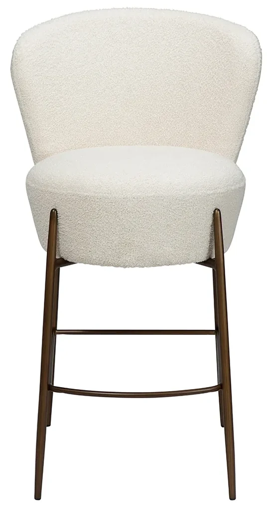 Dan-Form Orbit Boucle Barstoel Dove Lichtgrijs Met Hoge Rugleuning