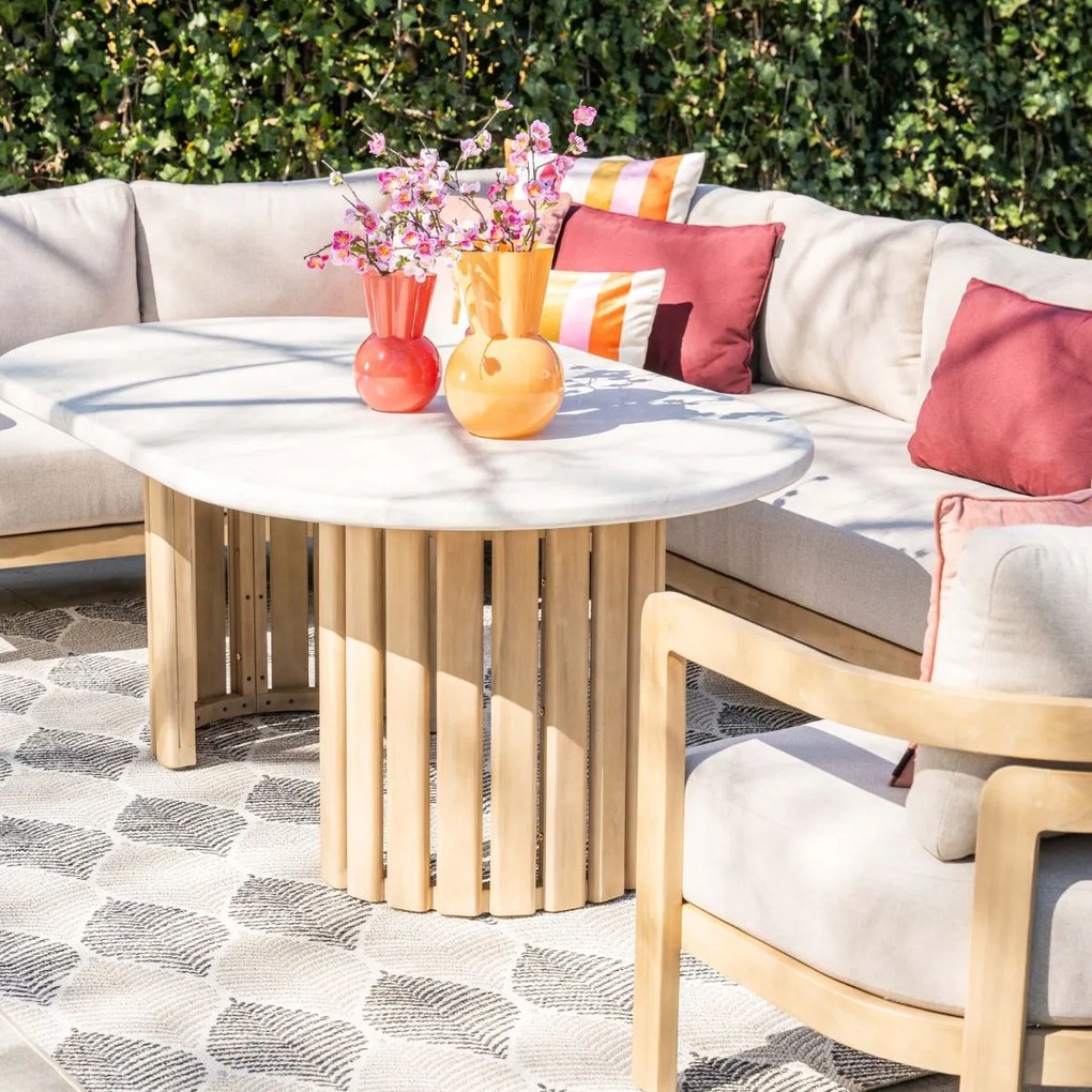 Garden Impressions Sirocco lounge dining tafel 170x100xH68 - grey sand