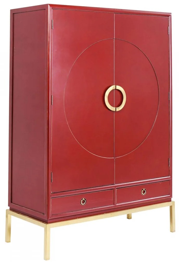 Kare Design Disk Bordeauxrode Kledingkast - 120x55x180cm.