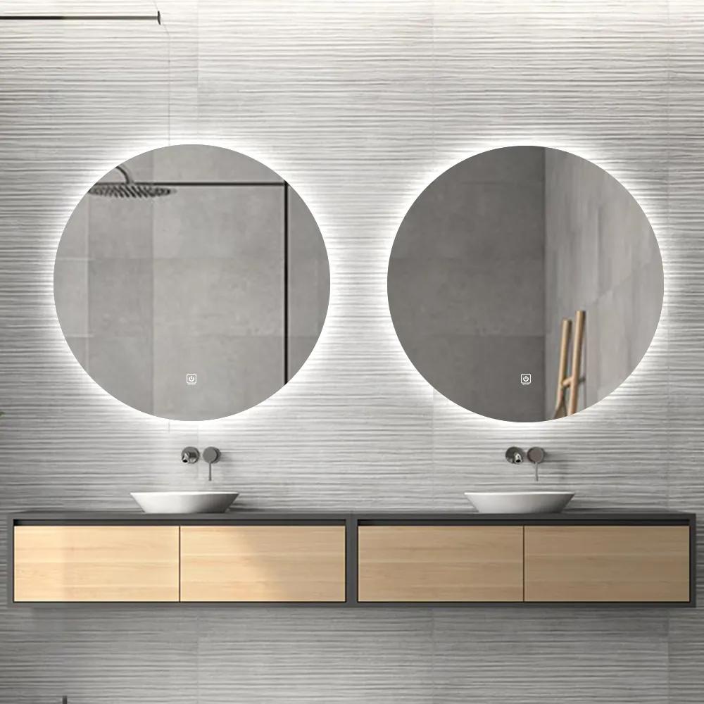 Set van 2 Saniclear Circle ronde spiegels met LED-verlichting 60cm incl. spiegelverwarming