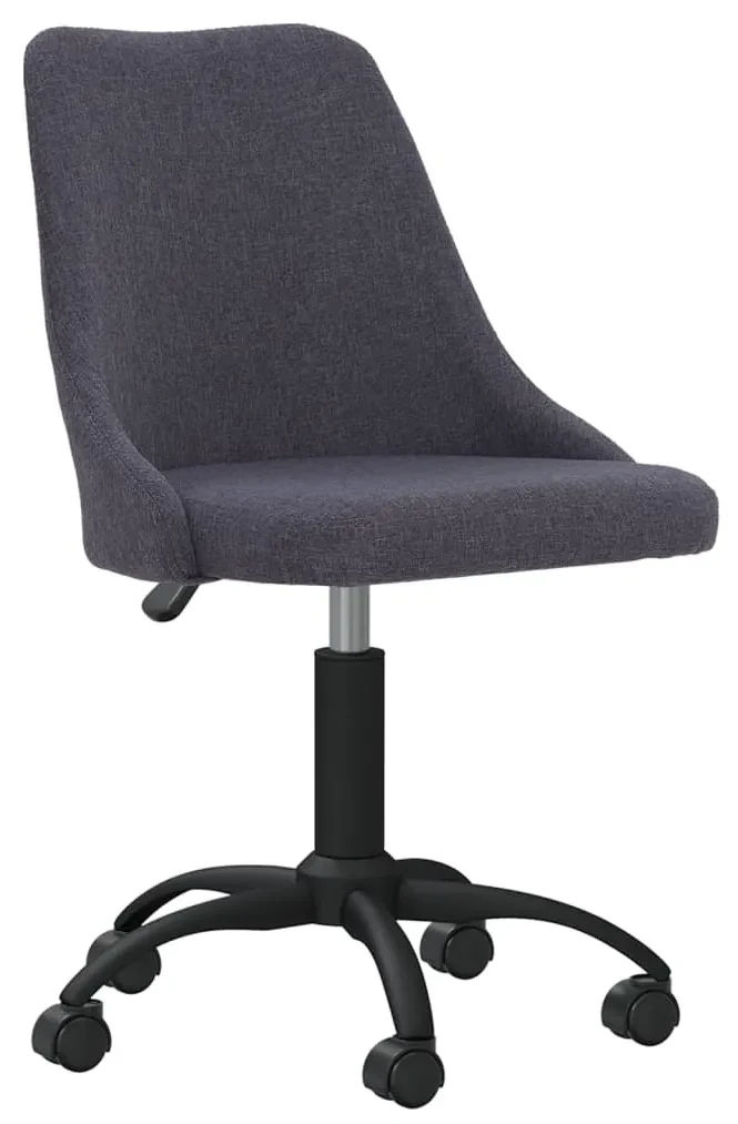 vidaXL Eetkamerstoelen 4 st draaibaar stof donkergrijs