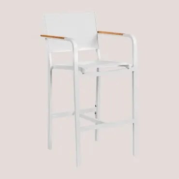 Hoge aluminium barkruk (74 cm) Archer Wit - Sklum