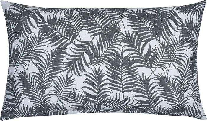 Fresh &amp; Co Sierkussenhoes Palm Leaf - Grijs - 30 x 50 cm Soort: Sierkussenhoes