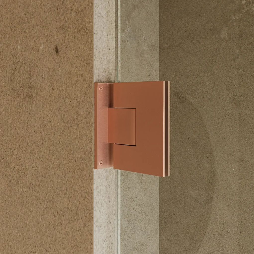 Saniclear Modern Copper douchecabine 120x90 met 90cm deur geborsteld koper
