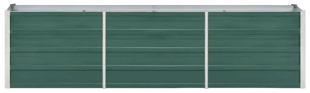 vidaXL Plantenbak verhoogd 240x40x45 cm gegalvaniseerd staal groen