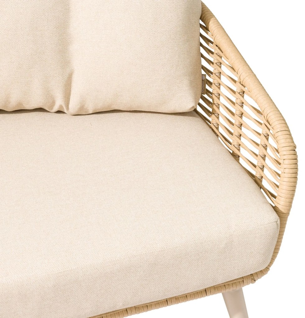 Stoel en Bank Loungeset 4 personen Aluminium/rope Taupe  Coco Vinci