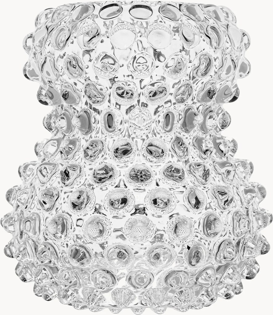 Mondgeblazen vaas Hobnail Birdie, H 13 cm