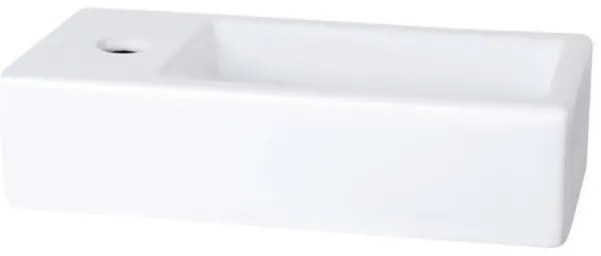 Differnz Ravo Fontein - 38.5x18.5x9.5cm - 1 kraangat links - keramiek wit 38.005.42