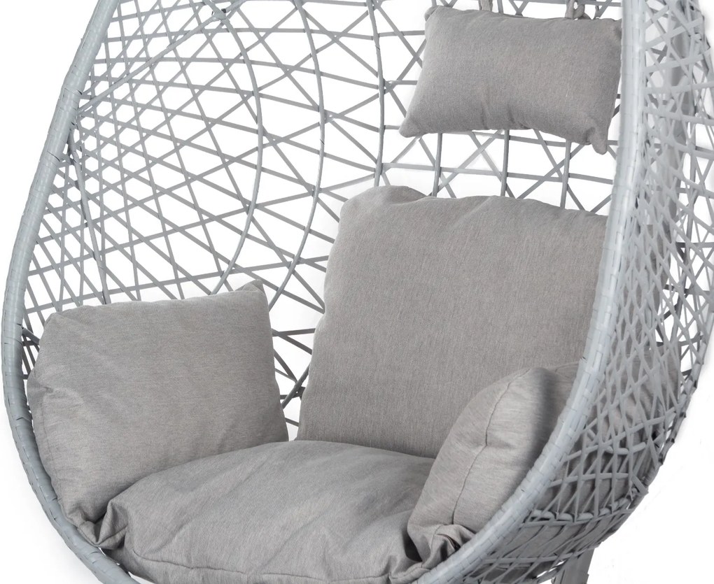 Egg Hangstoel cocoon relax grijs