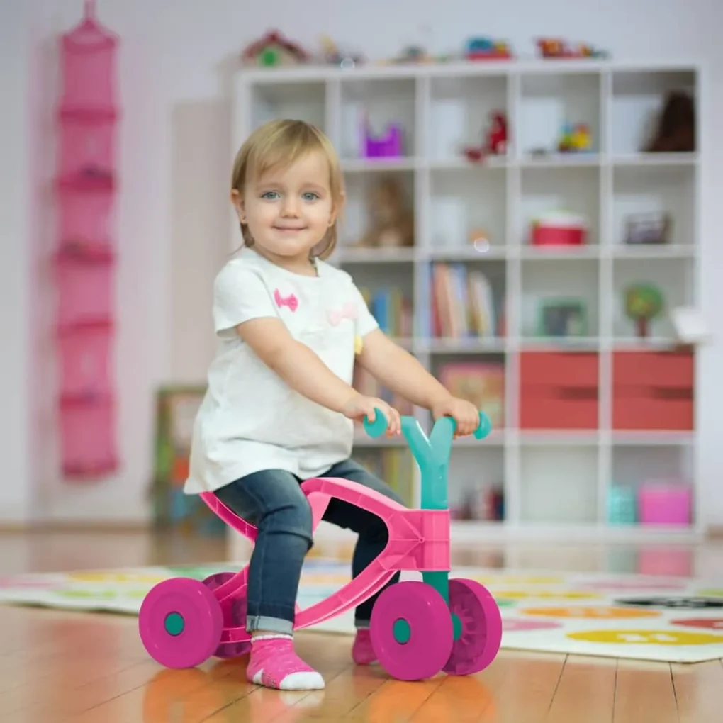 BIG Loopfiets Flippi roze en turkoois