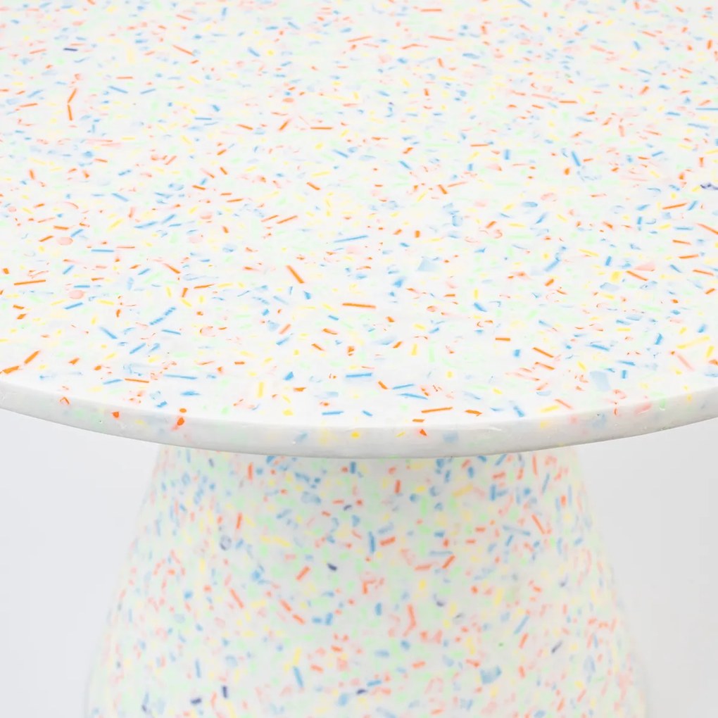 Zuiver Victoria Recycled Terrazzo Bijzettafel Large - 50 X 50cm.
