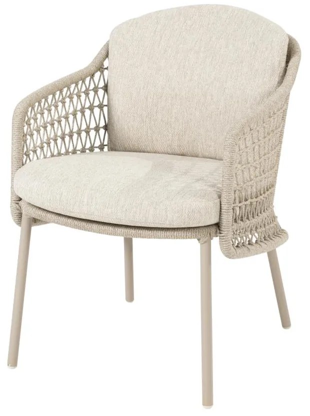 4 Seasons Outdoor Puccini tuinset latte met Prado tafel met keramisch blad 240 cm SALE beige weerbestendig