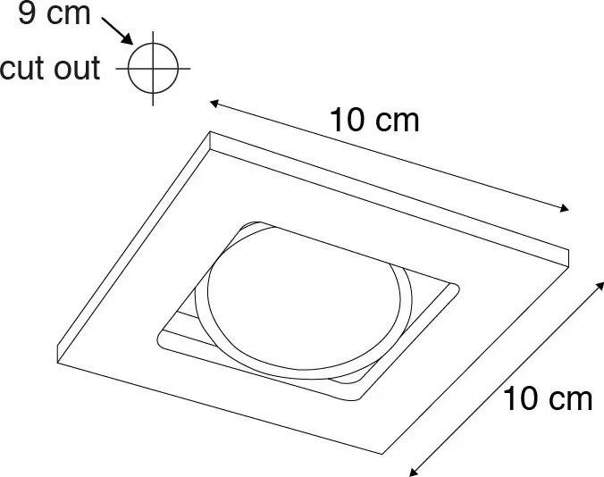 Smart inbouwspot zwart incl. WiFi GU10 verstelbaar - Qure