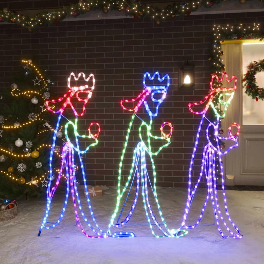 vidaXL Kerstfiguren drie koningen met 504 LED's