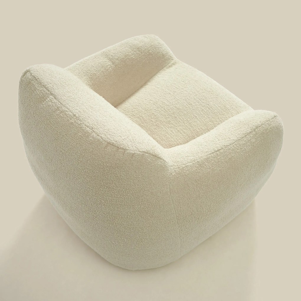 Zachte Fauteuil Zandkleur Stof
