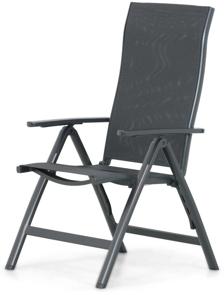 Tuinset 6 personen 220 cm Aluminium/textileen Grijs Hartman Sitges/Mateo