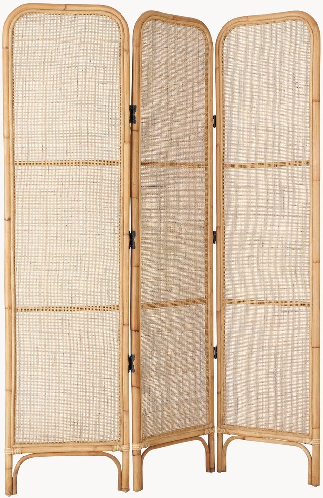 Vouwscherm Baffle (3 panelen) van rotan