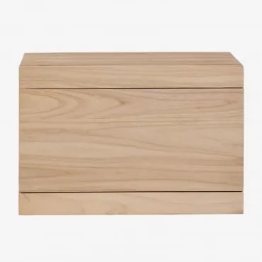 Hangende Badkamermeubelset 60x45 Cm In Teakhout Belivetta Licht Teakhout - Sklum