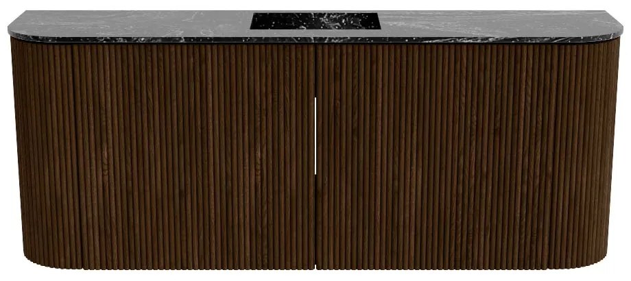 Mondiaz Joya DLux 105cm toiletmeubel ronding links/rechts walnut met wastafel faye midden 1 kraangat lava