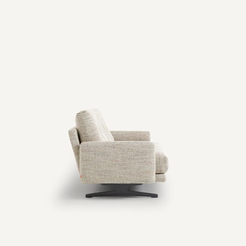 2-zits bank, in gestippelde visgraatstof, Delicato