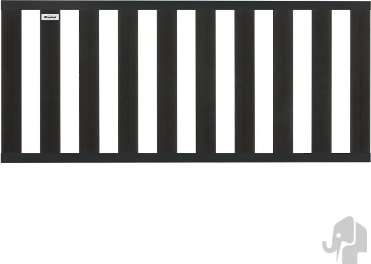 Tuinhek composiet Design antraciet met antraciet alu frame (180 x 80 cm)