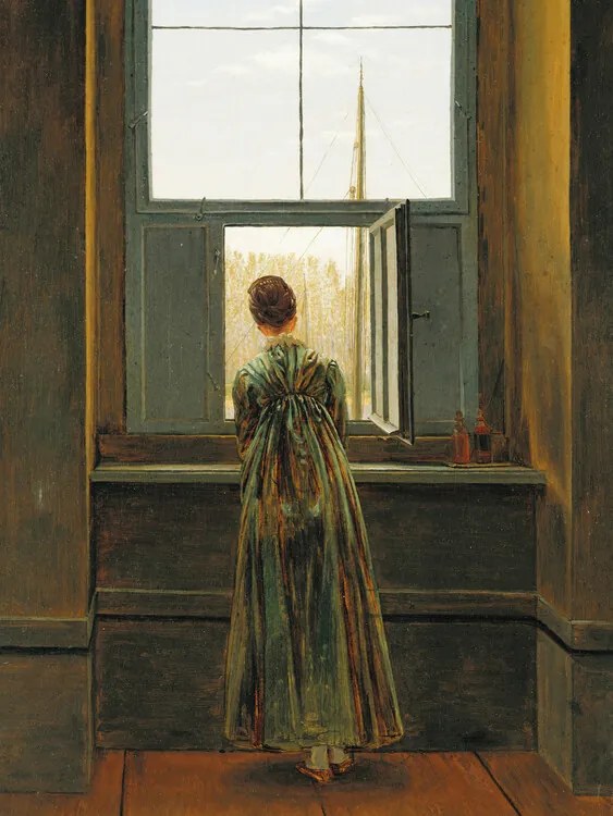 Kunstreproductie The Woman at The Window, Caspar David Friedrich