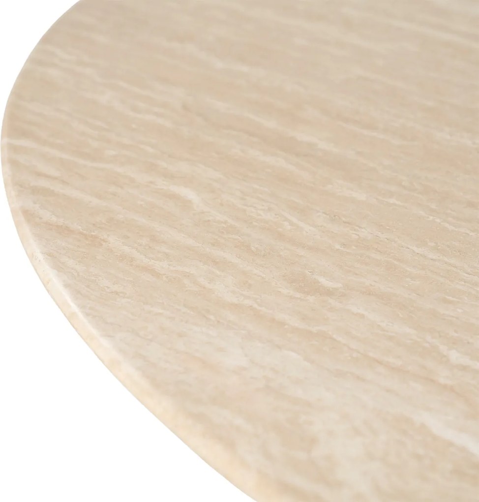Ronde Eettafel Travertin - 130 X 130cm.