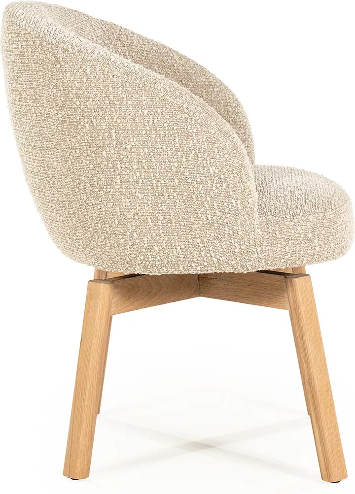 Eleonora Liva Eetstoel Hout Frame Taupe