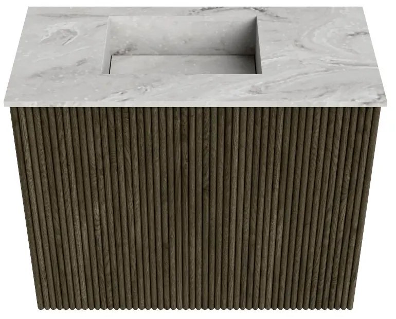 Mondiaz Joya DLux 50cm toiletmeubel shadow met wastafel faye links zonder kraangat glace