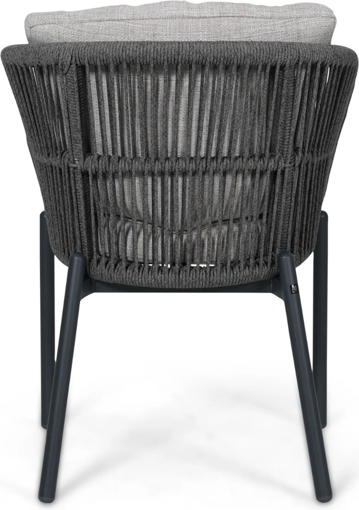 Tuinset Ronde Tuintafel 6 personen 150 cm Rope Grijs  Lifestyle Garden Furniture Monaco/Arancia