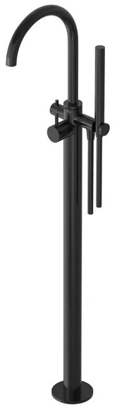 Hotbath COBBER Badmengkraan Vloermontage Geborsteld zwart PVD CB177EXTMBP