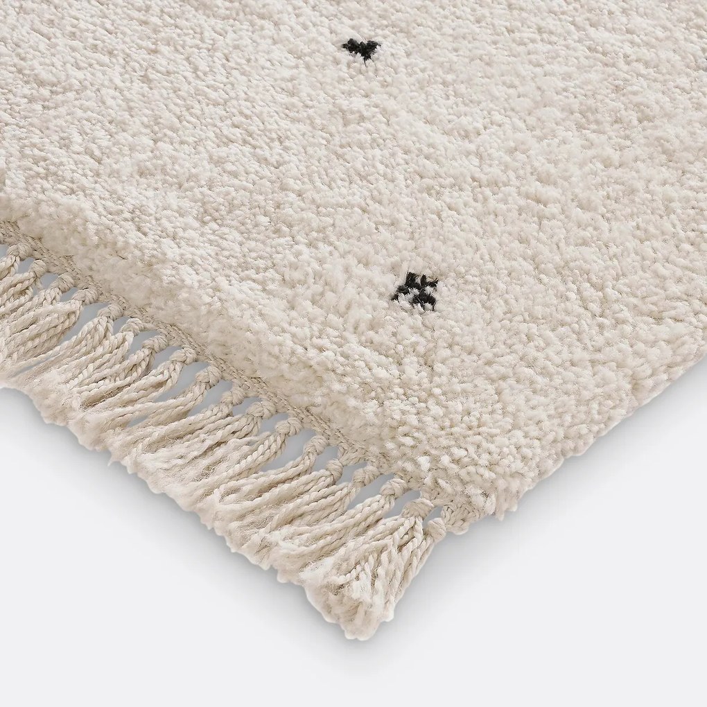 Vloerkleed in berber stijl met gestipt motief Ava