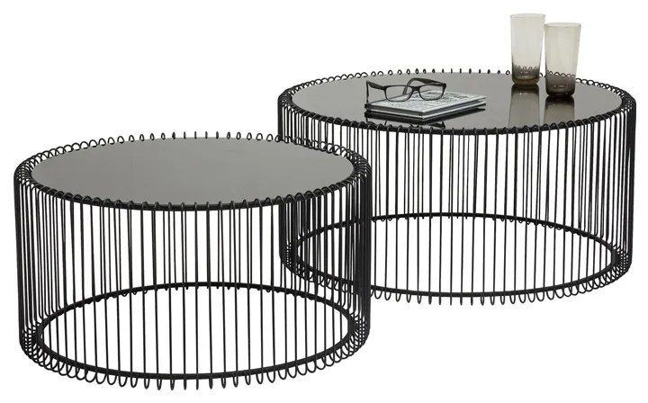 Kare Design Wire Black Salontafelset - 69.5 X 69.5cm.