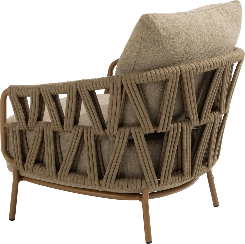 4 Seasons Outdoor Seasons Biarritz Living Chair Amber With Cushions Rope Taupe